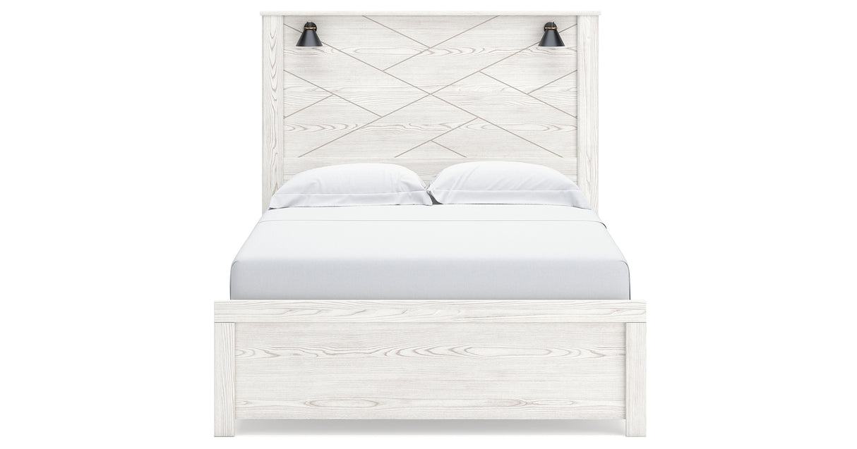 Gerridan White/Gray Queen Panel Bed, Dresser, Chest and Nightstand from Ashley Furniture - Luna Furniture