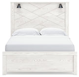 Gerridan White/Gray LED Panel Bedroom Set from Ashley Furniture - Luna Furniture