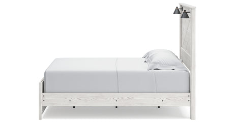 Gerridan Queen Panel Bed with Dresser and 2 Nightstands in White/Gray from Ashley - Luna Furniture