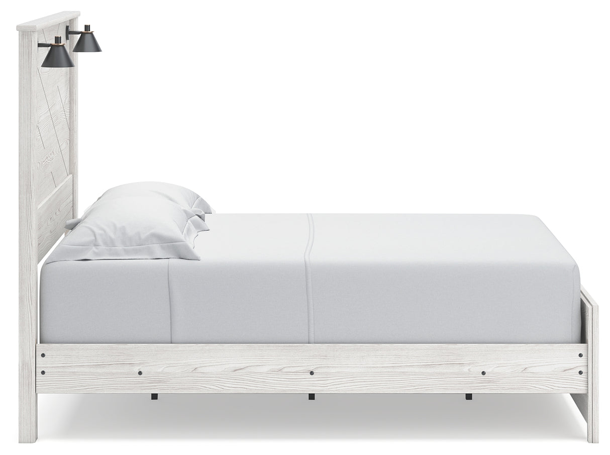 Gerridan White Queen LED Panel Bed from Ashley Furniture - Luna Furniture