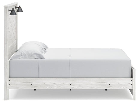 Gerridan Queen Panel Bed with Dresser in White/Gray from Ashley - Luna Furniture