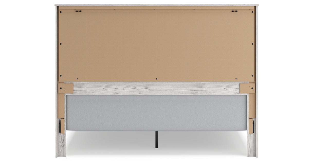 Gerridan King Panel Bed with Dresser in White/Gray from Ashley Furniture - Luna Furniture