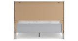Gerridan King Panel Bed with 2 Nightstands in White/Gray from Ashley Furniture - Luna Furniture
