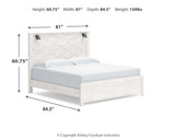Gerridan White King LED Panel Bed from Ashley Furniture - Luna Furniture