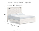 Gerridan White/Gray LED Panel Bedroom Set from Ashley Furniture - Luna Furniture