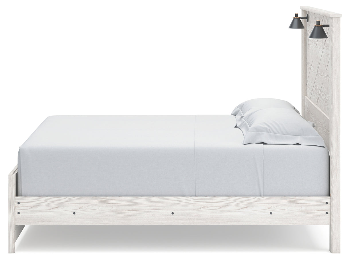 Gerridan White/Gray LED Panel Bedroom Set from Ashley Furniture - Luna Furniture