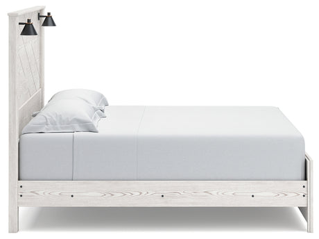 Gerridan White King LED Panel Bed from Ashley - Luna Furniture