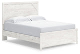 Gerridan White/Gray Queen Panel Bed with Mirrored Dresser, Chest and 2 Nightstands from Ashley Furniture - Luna Furniture