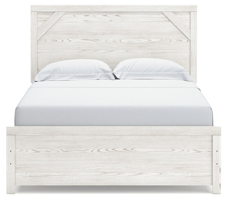 Gerridan Queen Panel Bed with Dresser in White/Gray from Ashley - Luna Furniture