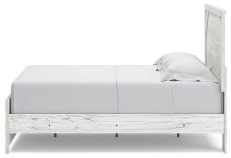 Gerridan Queen Panel Bed with Dresser in White/Gray from Ashley - Luna Furniture