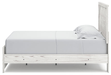 Gerridan Queen Panel Bed with Dresser in White/Gray from Ashley - Luna Furniture