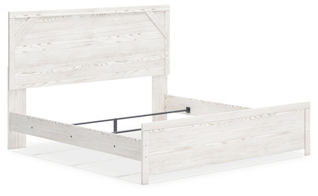 Gerridan White/Gray King Panel Bed, Chest and Nightstand from Ashley - Luna Furniture