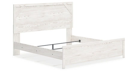 Gerridan White/Gray King Panel Bed, Dresser and 2 Nightstands from Ashley Furniture - Luna Furniture