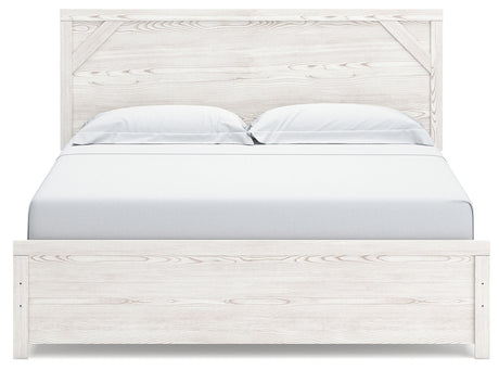Gerridan White/Gray King Panel Bed, Chest and Nightstand from Ashley - Luna Furniture