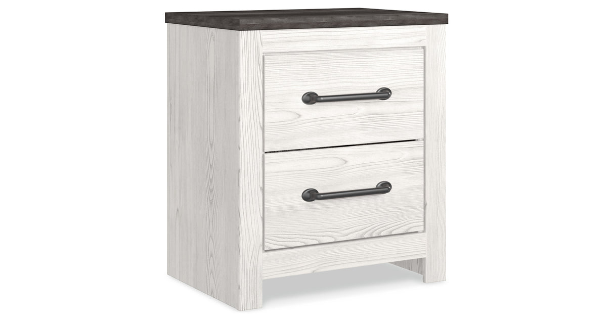 Gerridan White/Gray King Panel Bed, Chest and 2 Nightstands from Ashley Furniture - Luna Furniture