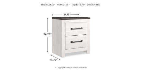 Gerridan White/Gray King Panel Bed, Chest and 2 Nightstands from Ashley - Luna Furniture