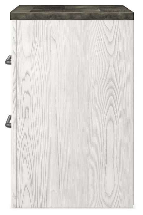 Gerridan White Rustic and Rustic Gray Dresser, Mirror, Chest and Nightstand from Ashley - Luna Furniture