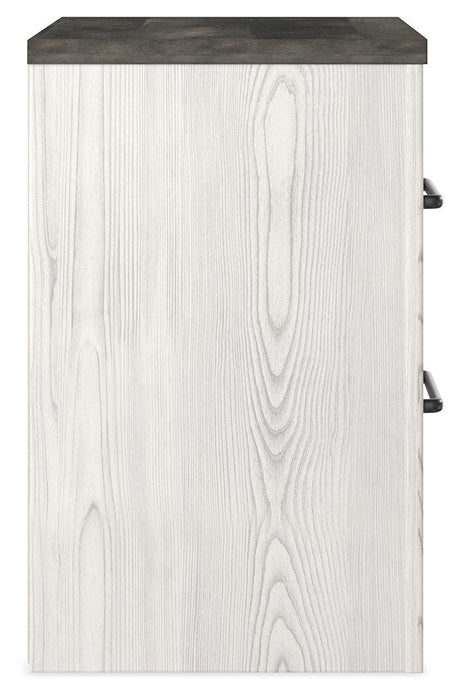 Gerridan White Rustic and Rustic Gray Dresser, Mirror, Chest and Nightstand from Ashley - Luna Furniture