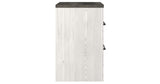 Gerridan Queen Panel Bed with 2 Nightstands in White/Gray from Ashley Furniture - Luna Furniture