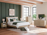 Cielden Tan King Platform Bed from Ashley Furniture - Luna Furniture