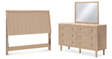 Cielden Queen Panel Headboard with Mirrored Dresser in Two-tone from Ashley Furniture - Luna Furniture
