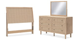 Cielden Full Panel Headboard with Mirrored Dresser in Two-tone from Ashley Furniture - Luna Furniture