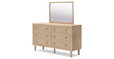 Cielden Full Panel Bed with Mirrored Dresser in Two-tone from Ashley - Luna Furniture