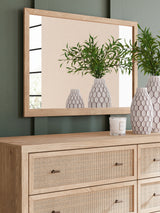 Cielden Queen Panel Bed with Mirrored Dresser in Two-tone from Ashley Furniture - Luna Furniture