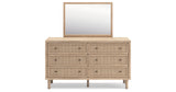 Cielden Full Panel Bed with Mirrored Dresser in Two-tone from Ashley - Luna Furniture