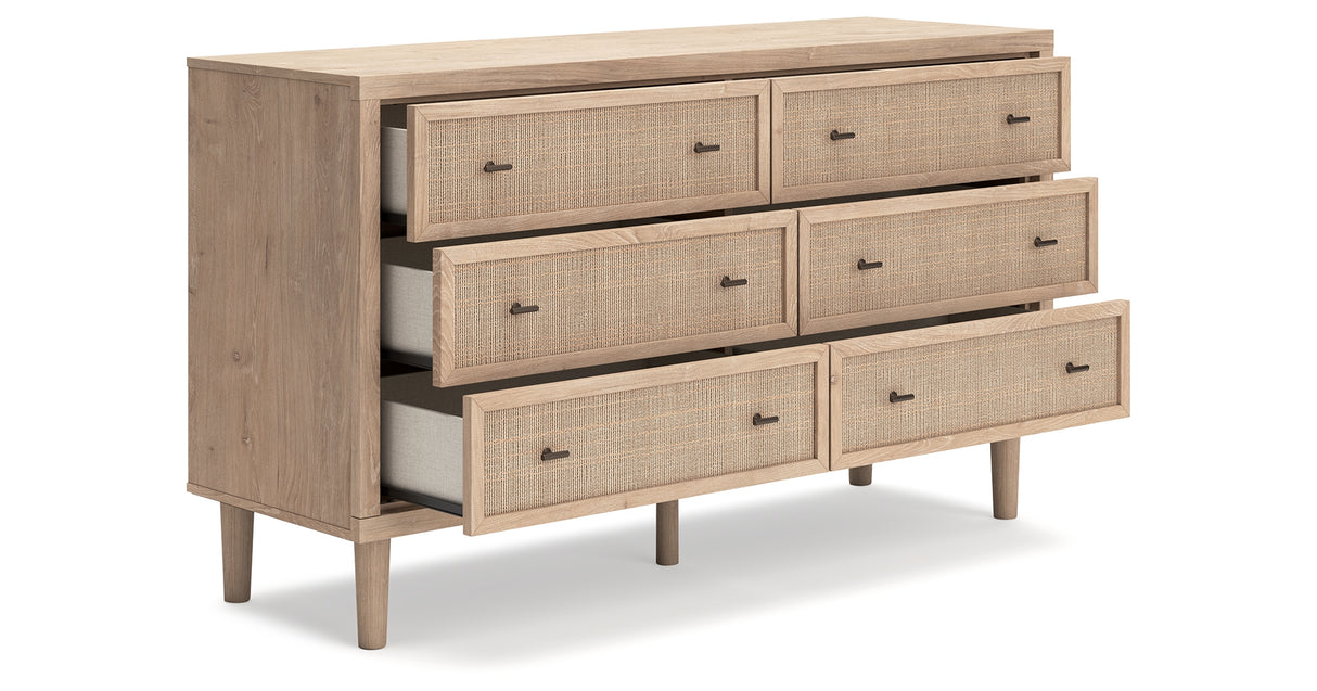 Cielden Full Upholstered Panel Bed with Dresser in Two-tone from Ashley Furniture - Luna Furniture