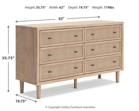 Cielden Queen Panel Headboard with Dresser and 2 Nightstands in Two-tone from Ashley Furniture - Luna Furniture