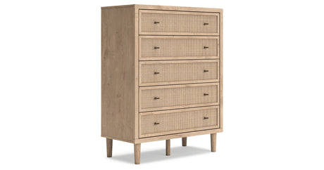 Cielden Queen Panel Headboard with Mirrored Dresser, Chest and Nightstand in Two-tone from Ashley Furniture - Luna Furniture