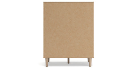 Cielden King Panel Headboard with Mirrored Dresser, Chest and Nightstand in Two-tone from Ashley - Luna Furniture