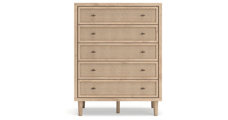 Cielden King Panel Headboard with Mirrored Dresser and Chest in Two-tone from Ashley - Luna Furniture
