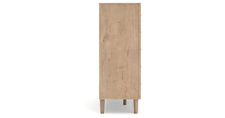Cielden King Panel Headboard with Mirrored Dresser and Chest in Two-tone from Ashley - Luna Furniture