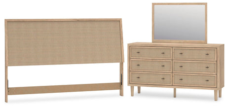 Cielden Two-tone King Panel Headboard, Dresser and Mirror from Ashley Furniture - Luna Furniture