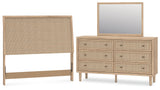 Cielden Two-tone Full Panel Headboard with Mirrored Dresser from Ashley Furniture - Luna Furniture