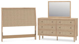 Cielden Full Panel Headboard with Mirrored Dresser in Two-tone from Ashley Furniture - Luna Furniture
