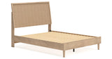 Cielden Tan Queen Platform Bed from Ashley Furniture - Luna Furniture