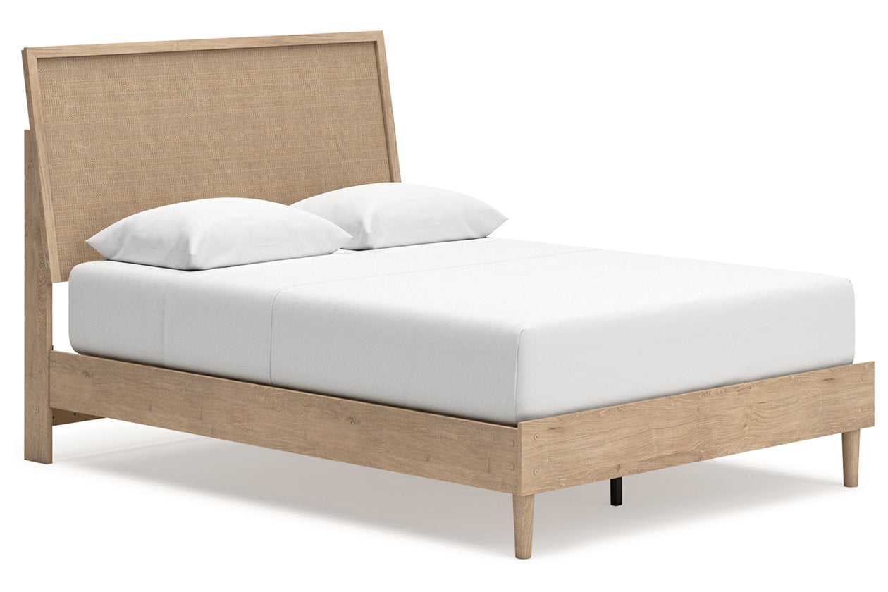 Cielden Tan Queen Platform Bed from Ashley - Luna Furniture