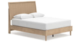 Cielden Tan Queen Platform Bed from Ashley Furniture - Luna Furniture