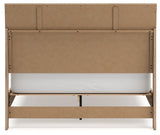 Cielden Queen Panel Bed with Mirrored Dresser in Two-tone from Ashley Furniture - Luna Furniture