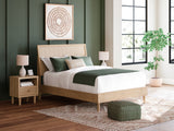 Cielden Queen Panel Bed with Mirrored Dresser in Two-tone from Ashley Furniture - Luna Furniture