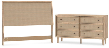 Cielden Queen Panel Headboard with Dresser in Two-tone from Ashley Furniture - Luna Furniture