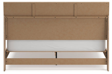 Cielden Tan King Platform Bed from Ashley - Luna Furniture