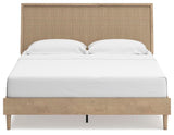 Cielden Tan King Platform Bed from Ashley Furniture - Luna Furniture