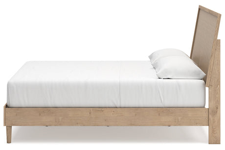 Cielden Tan King Platform Bed from Ashley - Luna Furniture