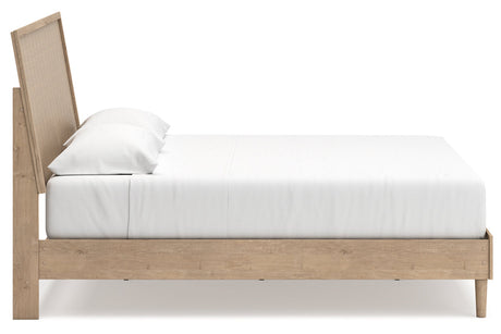 Cielden Tan King Platform Bed from Ashley - Luna Furniture