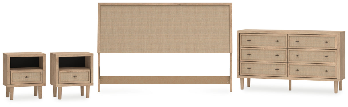 Cielden King Panel Headboard with Dresser and 2 Nightstands in Two-tone from Ashley - Luna Furniture