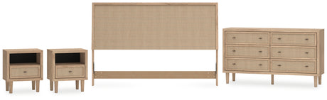 Cielden King Panel Headboard with Dresser and 2 Nightstands in Two-tone from Ashley Furniture - Luna Furniture